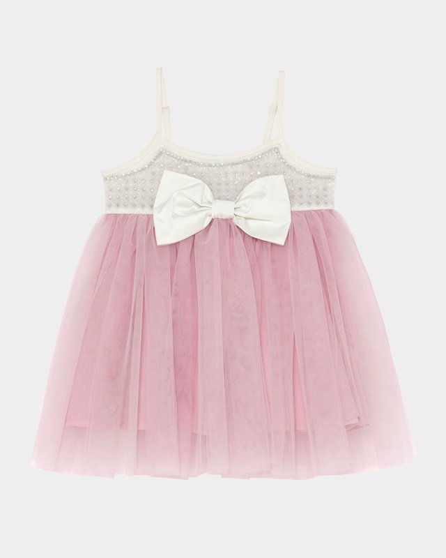 Girl's Bebe Jolie Tulle Dress, Size 3M-24